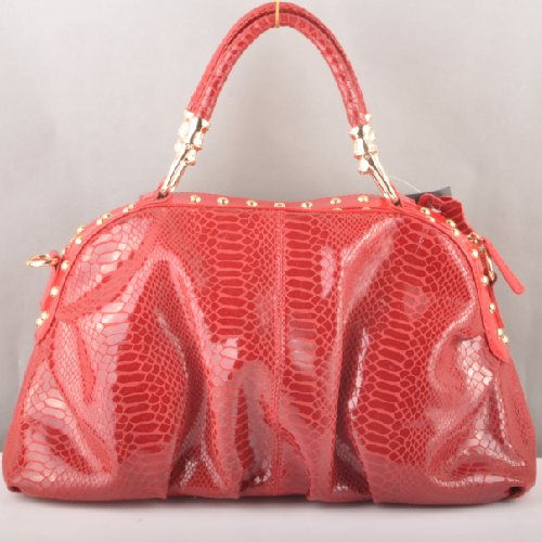 90302 Miu Miu Tote Serpente Vene Borse 90302 Red